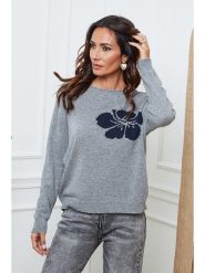 So Cachemire Sweter "Lambi" w kolorze szarym rozmiar: S. Szare swetry So Cachemire, s, bez wzorów, z kaszmiru, bez ramiączek. Za 267.29 zł.