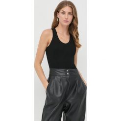Marella top damski kolor czarny. Czarne topy Marella, l, bez wzorów, z dzianiny, bez kołnierzyka, bez ramiączek. Za 579.99 zł.