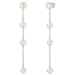 Valero Pearls Srebro wysokiej pr óby Perła hodowlana słodkowodna Kolczyki 1 ct Damski. Białe kolczyki Valero Pearls, z perłą, srebrne. Za 359.99 zł.