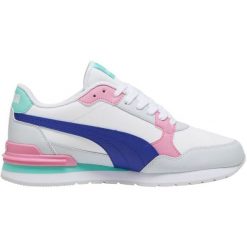 Buty Puma St Runner v4 L 399068 06 białe. Białe buty treningowe bez wzorów, ze skóry, bez zapięcia. Za 372.50 zł.
