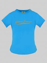 Plein Sport Koszulka w kolorze błękitnym rozmiar: XL. Niebieskie t-shirty sportowe Plein Sport, xl, bez wzorów, bez ramiączek. Za 202.03 zł.
