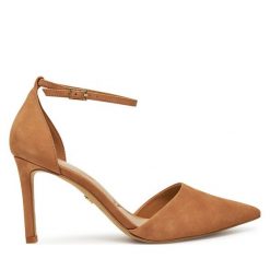Szpilki Aldo. Brązowe szpilki Aldo, bez wzorów, bez obcasa, na szpilce, bez zapięcia. Za 299.99 zł.