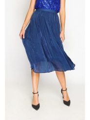 ASSUILI Spódnica w kolorze niebieskim rozmiar: 42. Niebieskie spódnice Assuili, bez wzorów, z tiulu, klasyczne, midi, rozkloszowane. Za 126.99 zł.