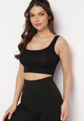 Czarny Bawełniany Tank Top Bez Rękawów Lomalia. Czarne topy Born2be, l, bez wzorów, z bawełny, bez kołnierzyka, bez ramiączek. W wyprzedaży za 16.99 zł.