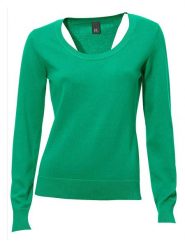 Heine Sweter w kolorze zielonym rozmiar: 44. Zielone swetry Heine, bez wzorów, z bawełny, bez ramiączek. Za 56.95 zł.