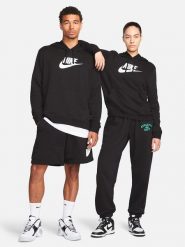 Nike Bluza w kolorze czarno-białym rozmiar: M. Białe bluzy Nike, m, bez wzorów, bez ramiączek, z kapturem. Za 217.23 zł.