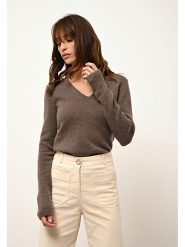 Just Cashmere Kaszmirowy sweter "Abby" w kolorze brązowym rozmiar: XL. Brązowe swetry Just Cashmere, xl, bez wzorów, z kaszmiru, bez ramiączek. Za 478.99 zł.