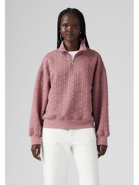 Levi's Bluza w kolorze szaroróżowym rozmiar: XS. Różowe bluzy bez kaptura Levi's, s, bez wzorów, bez kaptura. Za 144.58 zł.