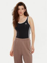 Adidas Body adicolor 3-Stripes JD4630 Czarny Slim Fit. Czarne body i gorsety adidas, bez wzorów, z bawełny, bez ramiączek. Za 119.99 zł.