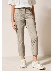 Cecil Spodnie - Slim fit - w kolorze beżowym rozmiar: W26/L26. Brązowe spodnie materiałowe Cecil, z aplikacjami, z materiału, klasyczne. Za 110.04 zł.