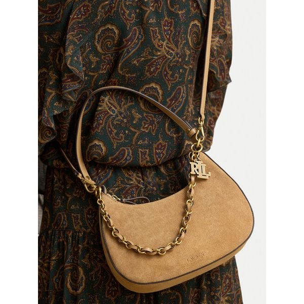 Torebka LAUREN RALPH LAUREN. Brązowe torebki klasyczne Lauren Ralph Lauren, bez wzorów, klasyczne, bez dodatków. Za 1,599.00 zł.