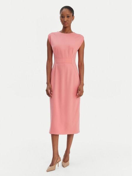 BOSS Sukienka koktajlowa Detira 50551898 Różowy Slim Fit. Czerwone sukienki Boss, bez wzorów, z syntetyku, wizytowe, bez kołnierzyka, bez ramiączek. Za 1,699.00 zł.