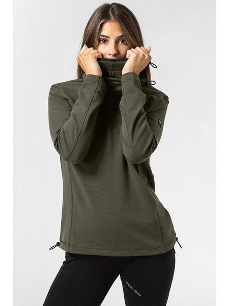 Super.natural Bluza "Alpine" w kolorze khaki rozmiar: S. Brązowe bluzy super.natural, s, bez wzorów, z wełny, z kapturem. Za 304.99 zł.