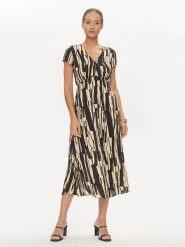 DKNY Sukienka letnia D2A4B384 Czarny Regular Fit. Czarne sukienki DKNY, bez wzorów, z wiskozy, bez kołnierzyka, bez ramiączek. Za 379.99 zł.