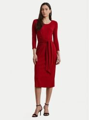 LAUREN RALPH LAUREN Sukienka codzienna 200973598002 Czerwony Slim Fit. Czerwone sukienki Lauren Ralph Lauren, na co dzień, xl, bez wzorów, z bawełny, bez kołnierzyka, bez ramiączek, proste. Za 629.99 zł.