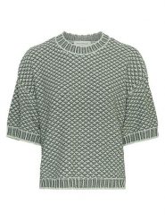 MOSS COPENHAGEN Sweter "Catina" w kolorze zielono-białym rozmiar: M/L. Zielone swetry Moss Copenhagen, l, bez wzorów, bez ramiączek. Za 157.73 zł.