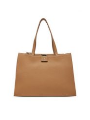 Tommy Hilfiger Torebka Th Her Tote AW0AW17191 Brązowy. Brązowe torebki klasyczne Tommy Hilfiger, bez wzorów, ze skóry, bez dodatków. Za 409.99 zł.