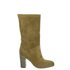 OLIWKOWE BOTKI DAMSKIE 8545 VELOU OLIVA. Zielone botki Venezia, bez wzorów, ze skóry, bez obcasa, bez zapięcia. Za 349.00 zł.