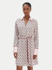 Guess Sukienka koszulowa W6RK90 WF1T2 Różowy Regular Fit. Czerwone sukienki Guess, xxl, z aplikacjami, z syntetyku, bez kołnierzyka, bez ramiączek, koszulowe. Za 619.99 zł.