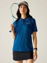 Regatta Funkcyjna koszulka polo "Botanna" w kolorze granatowym rozmiar: 40. Niebieskie t-shirty sportowe Regatta, bez wzorów, z materiału, bez ramiączek, outdoorowe. Za 56.79 zł.