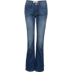 Dżinsy dresowe ocieplane BOOTCUT bonprix niebieski. Jeansy marki bonprix. Za 79.99 zł.