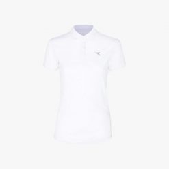 Koszulka damska DIADORA L. POLO COURT. Białe t-shirty sportowe Diadora, l, bez wzorów, bez ramiączek. Za 49.99 zł.