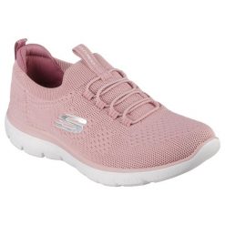 Buty SKECHERS SUMMITS - TOP PLAYER Rose. Czerwone buty sportowe lifestyle Skechers, bez wzorów, z tkaniny, bez zapięcia. Za 272.99 zł.