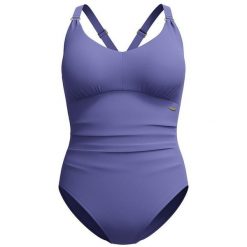 Strój kąpielowy jednoczęściowy damski na basen Speedo Shaping V Neck. Fioletowe stroje jednoczęściowe Speedo, bez wzorów, sportowe. Za 515.83 zł.