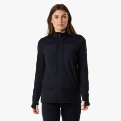 Bluza polarowa Wędrówki damska Swedemount Trondheim Wind Mid Layer Full Zip. Czarne bluzy bez kaptura SWEDEMOUNT, na zimę, bez wzorów, z polaru, bez kaptura, narciarskie. W wyprzedaży za 222.00 zł.