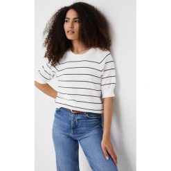 Tommy Hilfiger sweter bawełniany damski kolor granatowy lekki. Białe swetry Tommy Hilfiger, l, bez wzorów, z bawełny, bez ramiączek. W wyprzedaży za 469.99 zł.