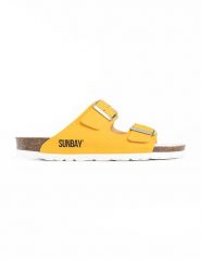 Sunbay Klapki "Trefle" w kolorze żółtym rozmiar: 39. Żółte klapki Sunbay, bez wzorów, klasyczne, z otwartym noskiem, bez obcasa, bez zapięcia. Za 163.95 zł.