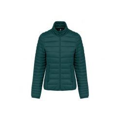 Damska lekka kurtka puchowa Kariban. Zielone kurtki KARIBAN, bez wzorów, z puchu, bez kaptura. Za 262.00 zł.