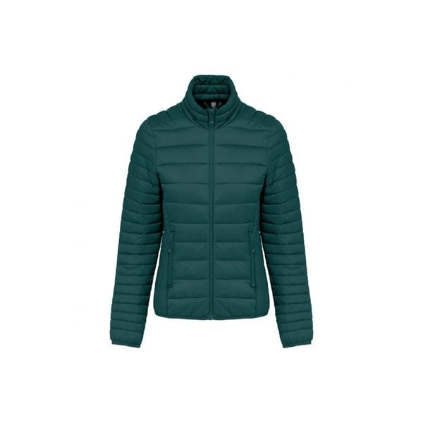 Damska lekka kurtka puchowa Kariban. Zielone kurtki KARIBAN, bez wzorów, z puchu, bez kaptura. Za 262.00 zł.