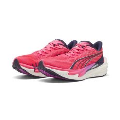 Damskie buty PUMA × HYROX Deviate NITRO™ 4 PUMA. Czerwone buty do biegania Puma, bez wzorów, z gumy, bez zapięcia, do biegania. Za 599.00 zł.