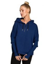 Made of emotion Bluza w kolorze granatowym rozmiar: XXL/3XL. Niebieskie bluzy Made Of Emotion, xl, bez wzorów, bez ramiączek, z kapturem. Za 114.44 zł.