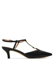 TWINSET Sandały 241TCP130 Czarny. Czarne sandały Twinset, bez wzorów, ze skóry, bez obcasa, na szpilce, bez zapięcia. Za 899.99 zł.