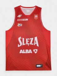 4F Tank top replika wyjazdowy z sezonu 2023/24 damski 4F x 1KS Ślęza Wrocław - multikolor M. Topy 4f, l, bez wzorów, z dzianiny, bez kołnierzyka, bez ramiączek. W wyprzedaży za 79.99 zł.