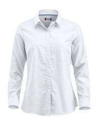 Clique Koszula Oxford Garland damska, 100% bawełna, easy care – white. Białe koszule CLIQUE, m, bez wzorów, z bawełny, klasyczne, bez kołnierzyka, bez ramiączek. Za 229.00 zł.