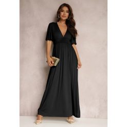 Czarna Sukienka Delsarte. Czarne sukienki Renee, na wesele, l, bez wzorów, eleganckie, bez kołnierzyka, bez ramiączek, maxi, plisowane. W wyprzedaży za 159.99 zł.