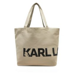 Torebka KARL LAGERFELD. Brązowe shopper bag KARL LAGERFELD, bez wzorów, bez dodatków. Za 199.99 zł.