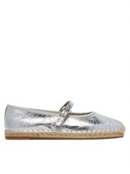 MICHAEL Michael Kors Espadryle Lynn 40S5LYFP2M Srebrny. Szare espadryle MICHAEL Michael Kors, bez wzorów, ze skóry, bez obcasa. Za 489.99 zł.