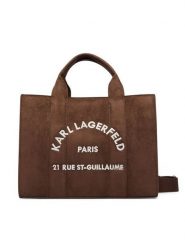 KARL LAGERFELD Torebka B4W30373 Brązowy ciemny. Brązowe torebki klasyczne KARL LAGERFELD, bez wzorów, z materiału, bez dodatków. Za 849.99 zł.