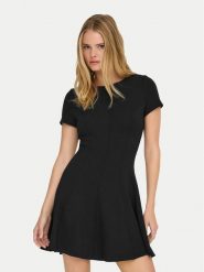 ONLY Sukienka codzienna Kenya 15370506 Czarny Regular Fit. Czarne sukienki ONLY, na co dzień, xl, bez wzorów, z wiskozy, bez kołnierzyka, bez ramiączek, proste. Za 189.99 zł.