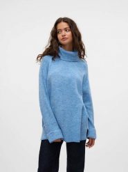 Vero Moda Golf w kolorze błękitnym rozmiar: XS. Niebieskie swetry Vero Moda, xs, bez wzorów, bez ramiączek. Za 66.00 zł.