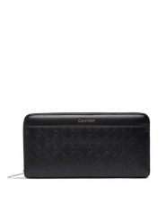 Calvin Klein Portfel Emblem Aop Embossed Long Wallet LV04F1097G Czarny. Czarne portfele Calvin Klein, bez wzorów, ze skóry. Za 329.99 zł.
