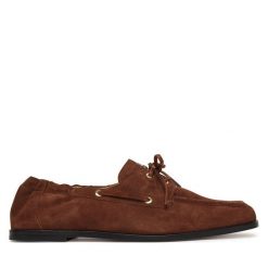 Mokasyny Patrizia Pepe. Brązowe mokasyny Patrizia Pepe, bez wzorów. Za 1,339.00 zł.