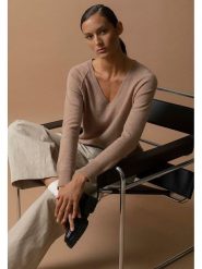 Perfect Cashmere Kaszmirowy sweter "Penelope" w kolorze beżowym rozmiar: S. Brązowe swetry Perfect Cashmere, s, bez wzorów, z kaszmiru, bez ramiączek. Za 347.99 zł.