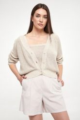 Kardigan + Top Tenore damski MAX MARA LEISURE. Swetry Max Mara Leisure, l, bez wzorów, bez ramiączek. W wyprzedaży za 1,454.25 zł.