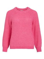 Vila Sweter "Visota" w kolorze różowym rozmiar: S. Różowe swetry Vila, s, bez wzorów, z wełny, bez ramiączek. Za 96.37 zł.