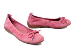 JOSEF SEIBEL 74809 984 040 Fenja 09 rosa, baleriny damskie. Czerwone baleriny Josef Seibel, bez wzorów, ze skóry, bez obcasa, bez zapięcia. Za 305.92 zł.